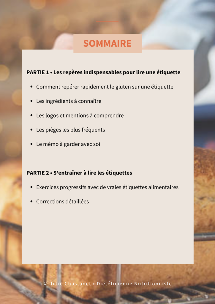 ebook lecture d'etiquettes sans gluten maladie cœliaque