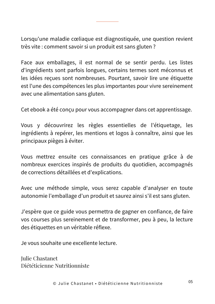 ebook lecture d'etiquettes sans gluten maladie cœliaque